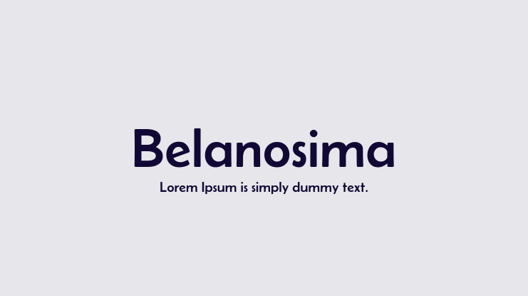 Belanosima Font Family