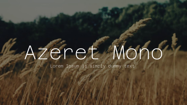 Azeret Mono Font Family