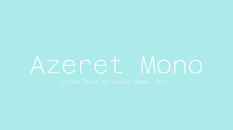 Azeret Mono Font Family