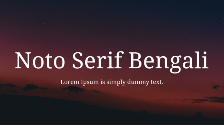 Noto Serif Bengali Font