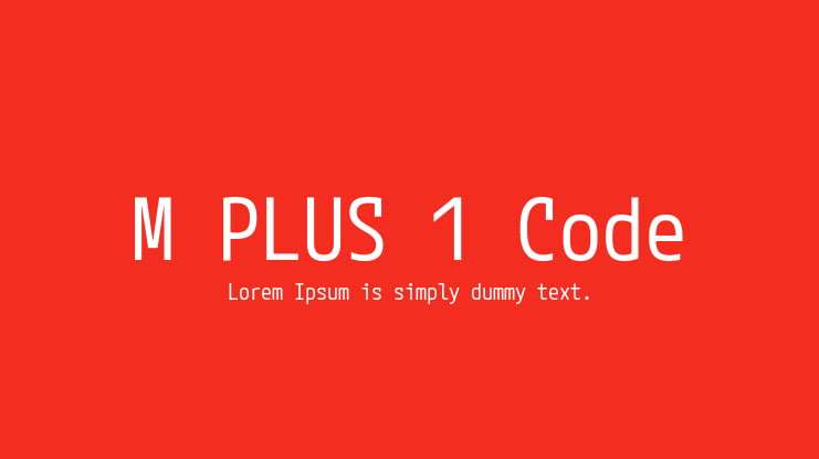 M PLUS 1 Code Font