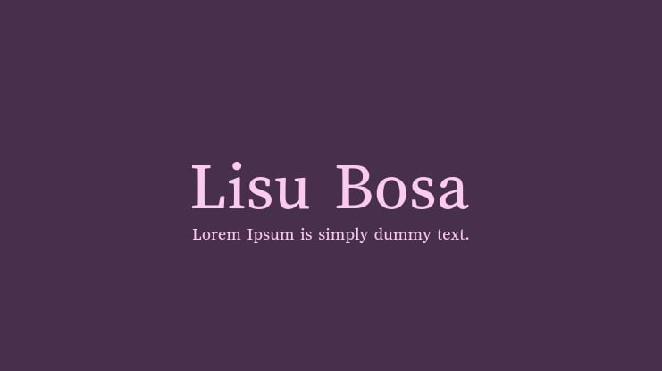 Lisu Bosa Font Family