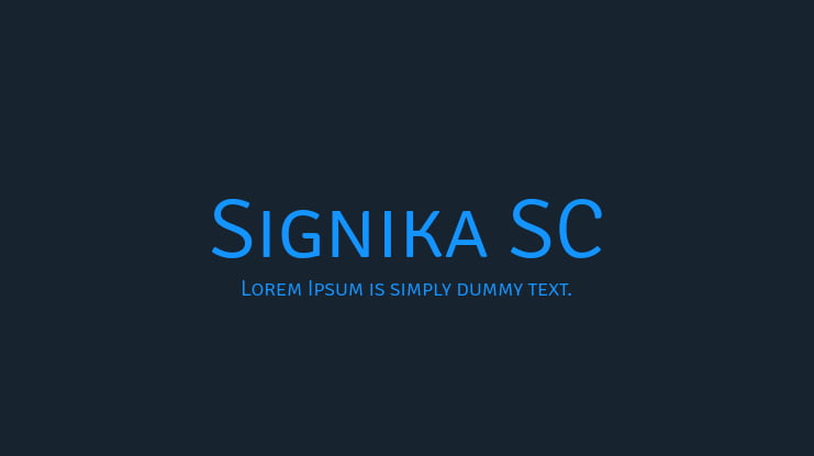 Signika SC Font