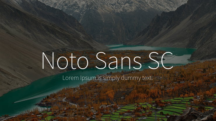 Noto Sans SC Font