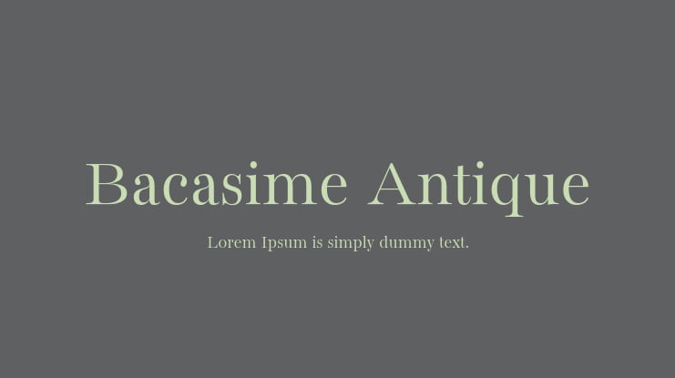 Bacasime Antique Font