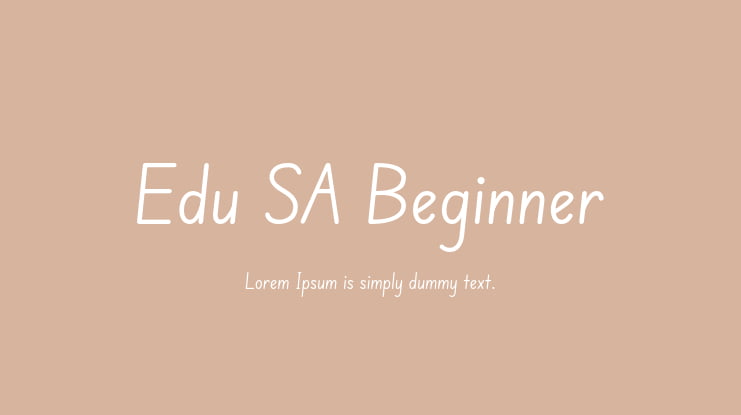 Edu SA Beginner Font