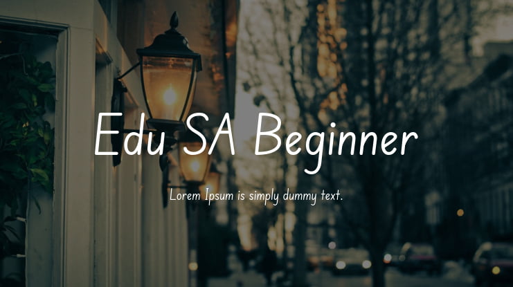 Edu SA Beginner Font