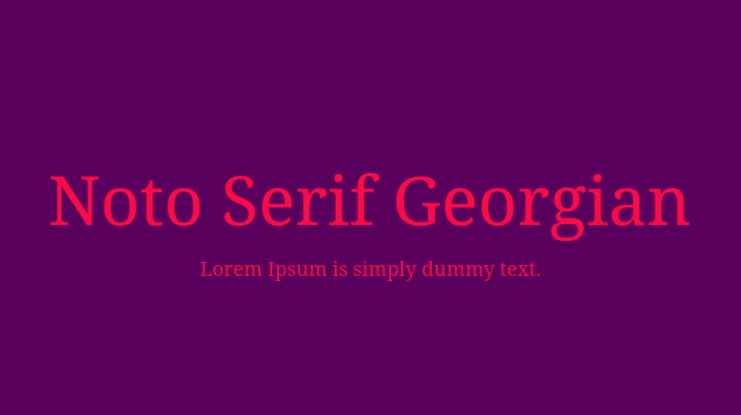 Noto Serif Georgian Font