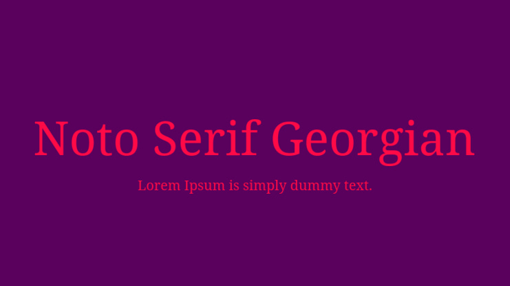 Noto Serif Georgian Font