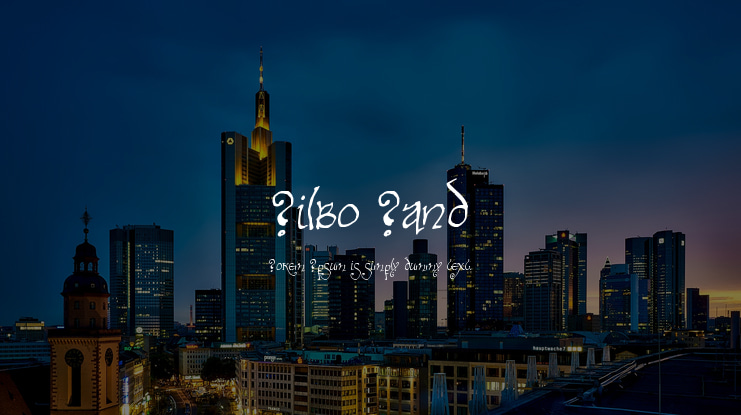 Bilbo Hand Font Family