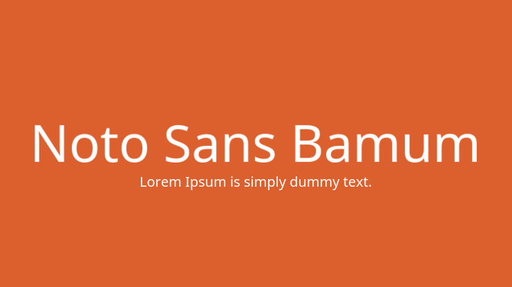 Noto Sans Bamum Font