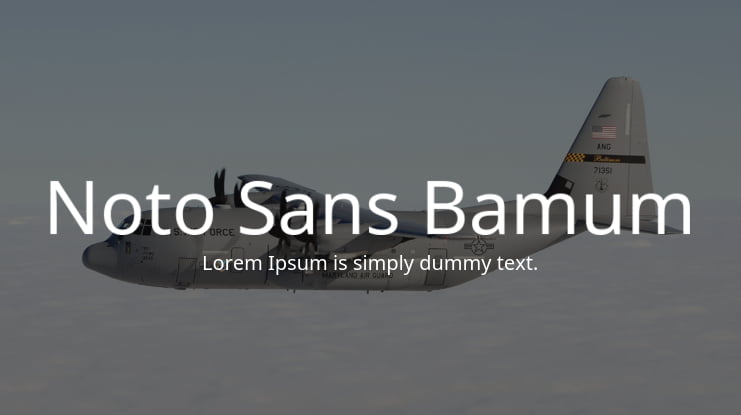 Noto Sans Bamum Font