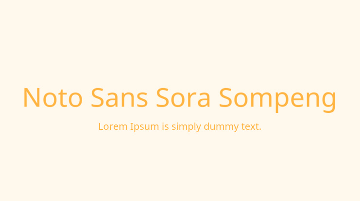 Noto Sans Sora Sompeng Font