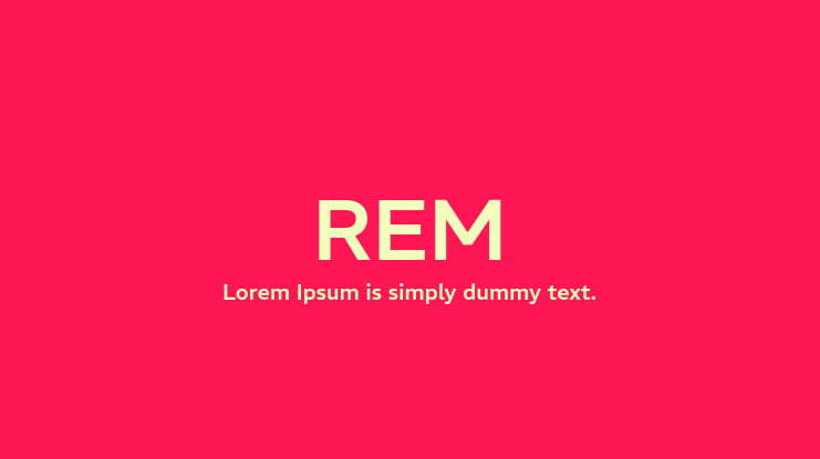 REM Font Family