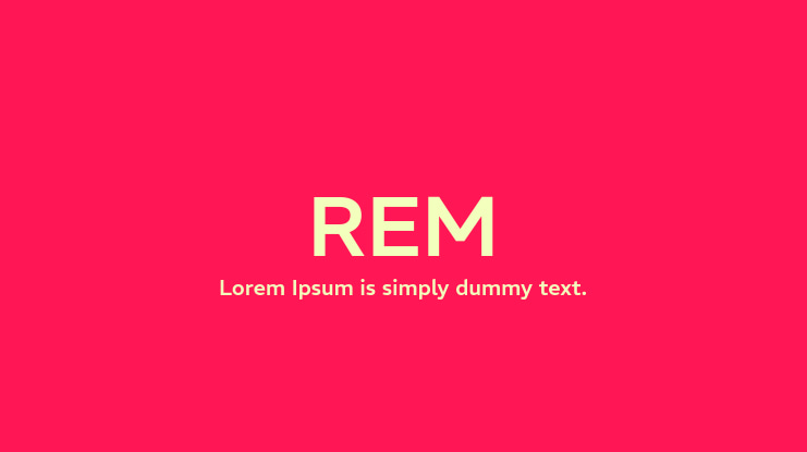 REM Font Family