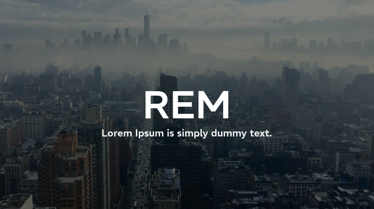 REM Font Family