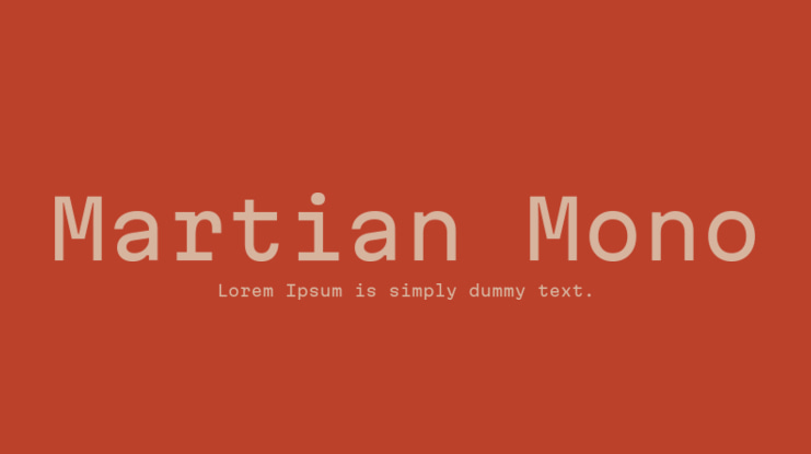 Martian Mono Font