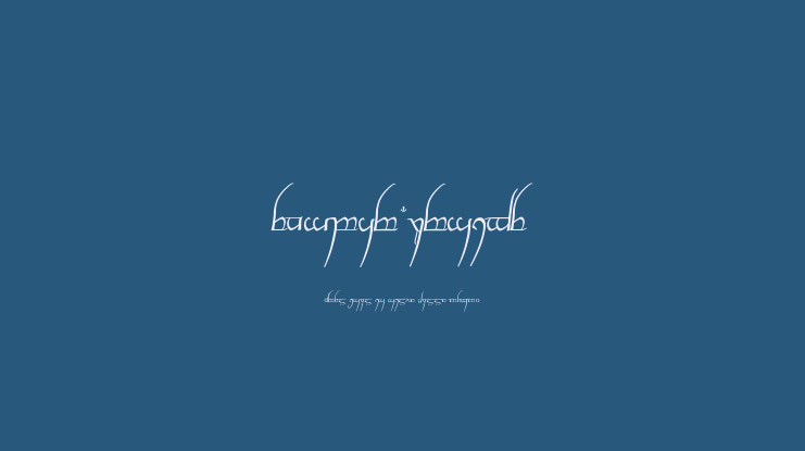 Tengwar Cursive Font