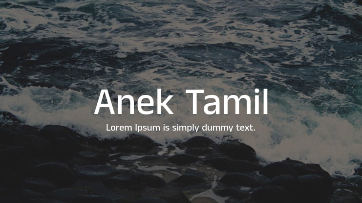 Anek Tamil Font