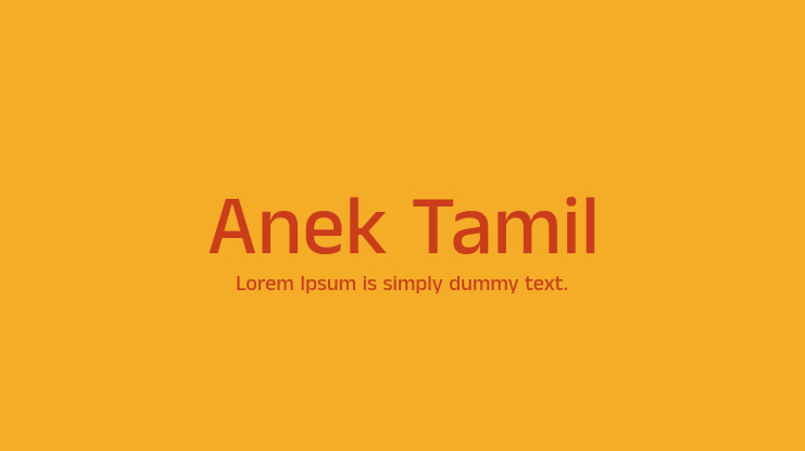 Anek Tamil Font