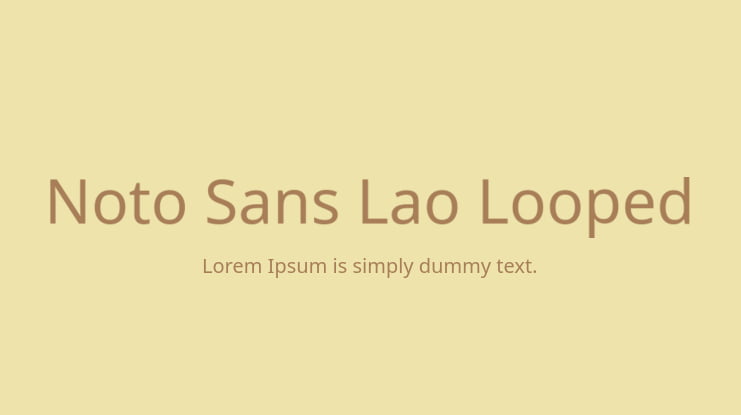 Noto Sans Lao Looped Font