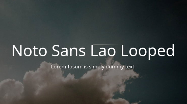 Noto Sans Lao Looped Font