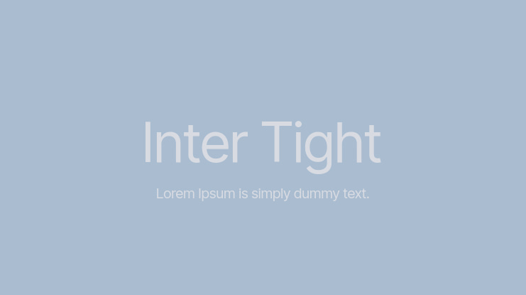 Inter Tight Font Family