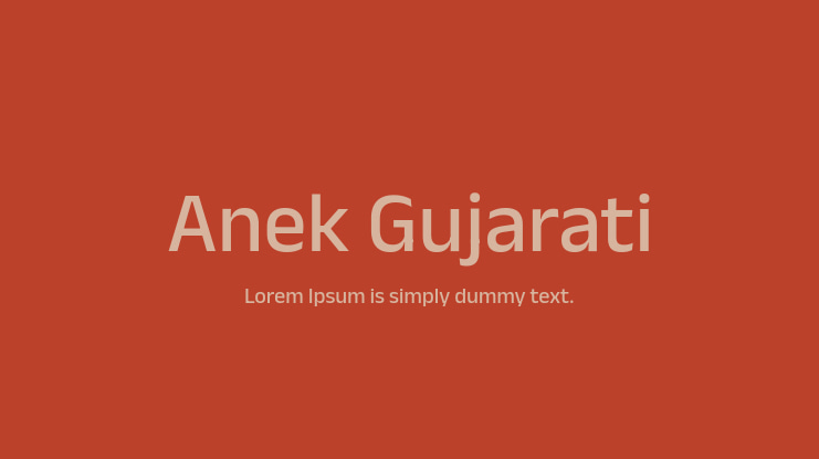 Anek Gujarati Font