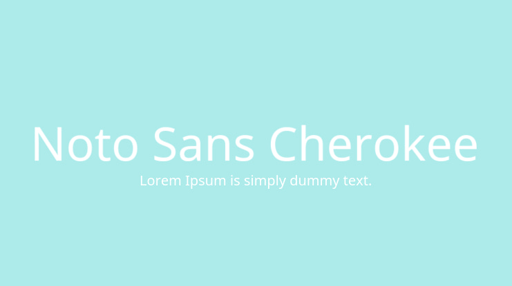 Noto Sans Cherokee Font