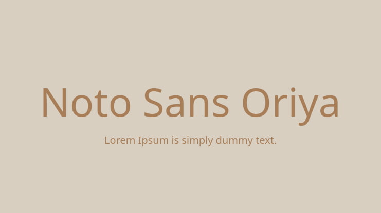 Noto Sans Oriya Font