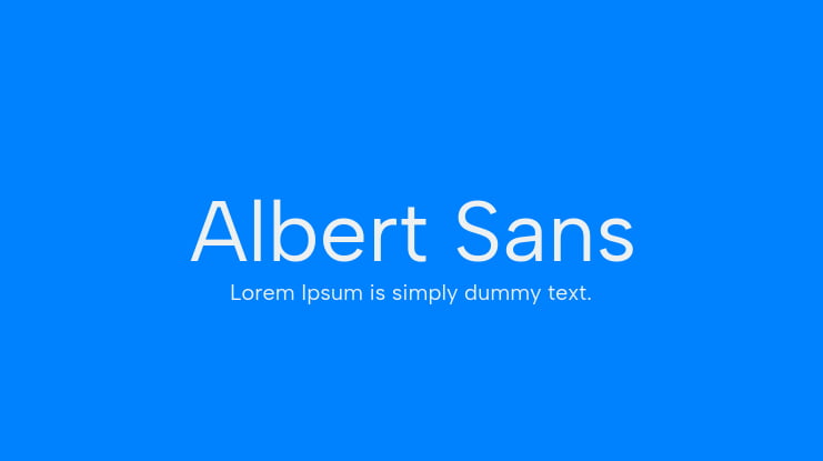 Albert Sans Font Family
