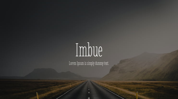 Imbue Font