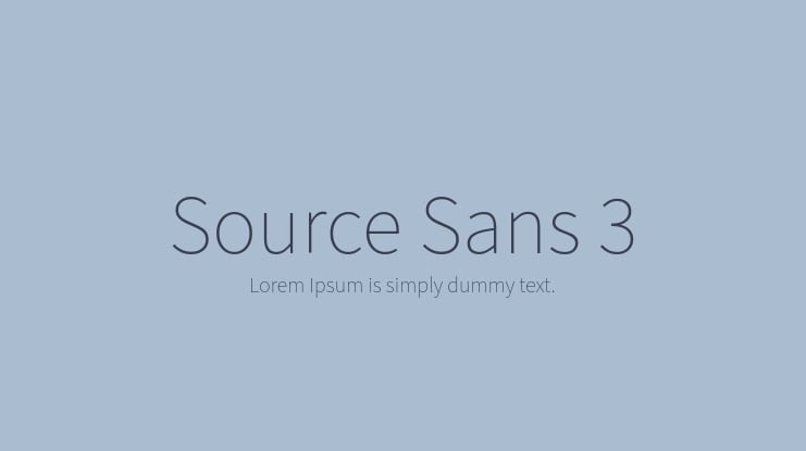 Source Sans 3 Font Family