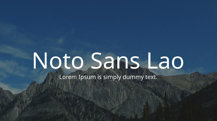 Noto Sans Lao Font