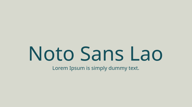 Noto Sans Lao Font