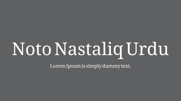 Noto Nastaliq Urdu Font