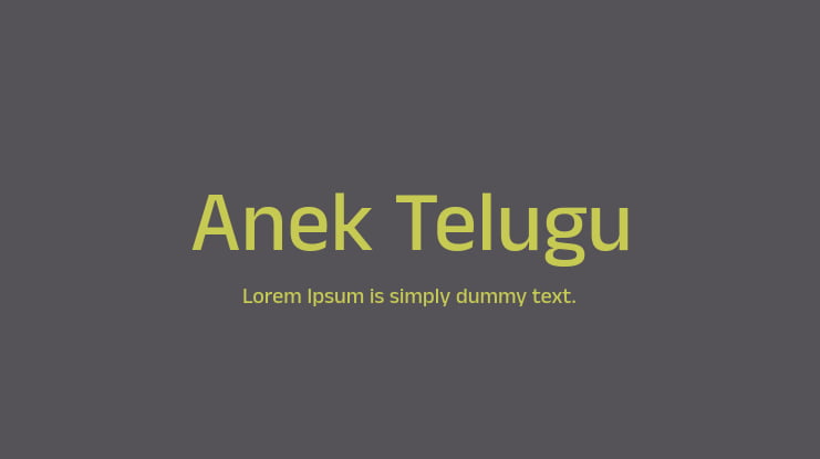 Anek Telugu Font