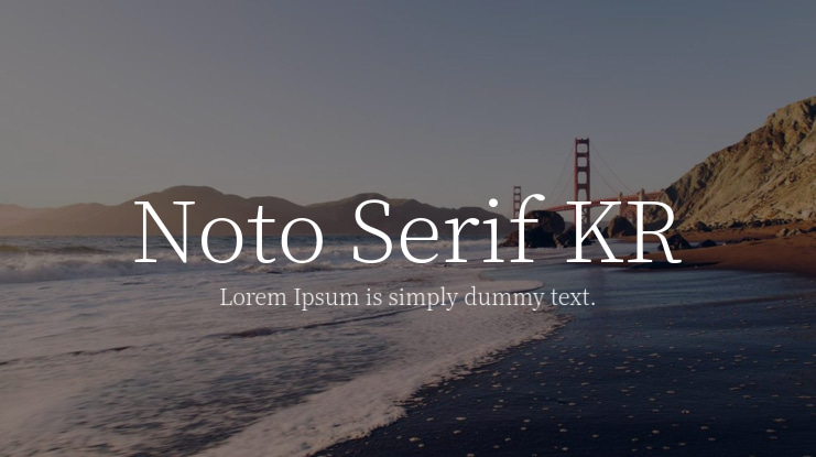 Noto Serif KR Font