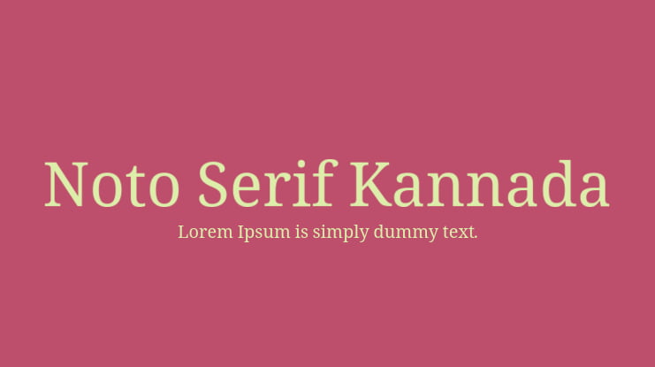 Noto Serif Kannada Font