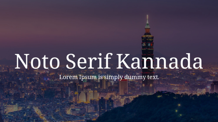 Noto Serif Kannada Font