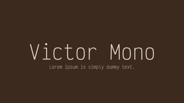 Victor Mono Font Family