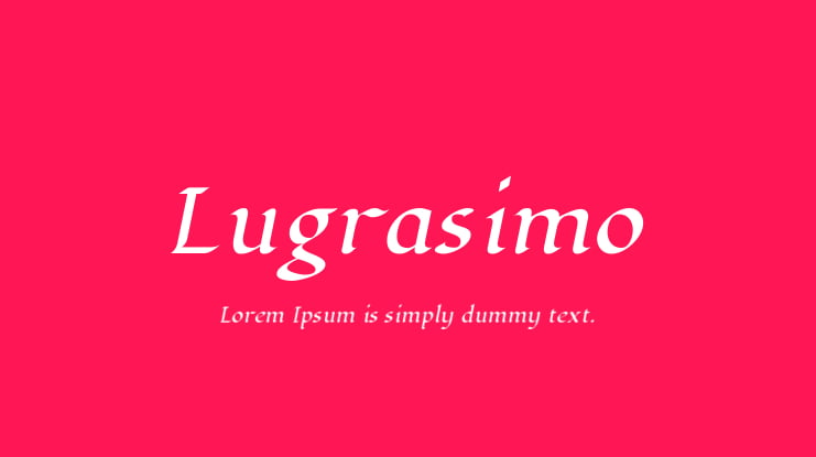 Lugrasimo Font