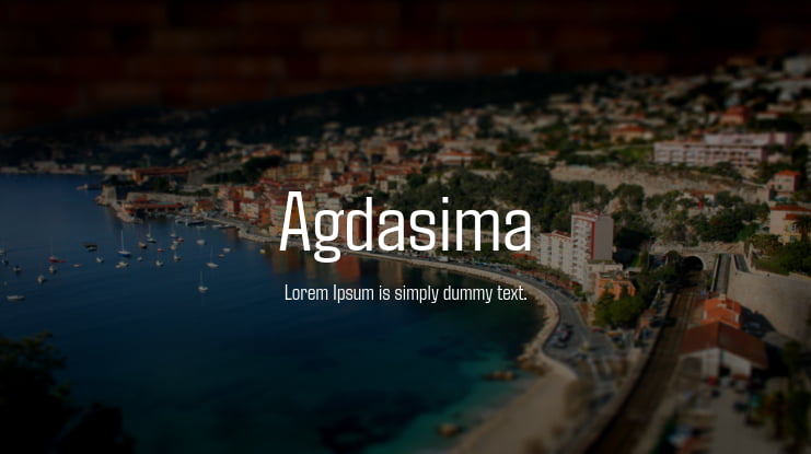 Agdasima Font Family