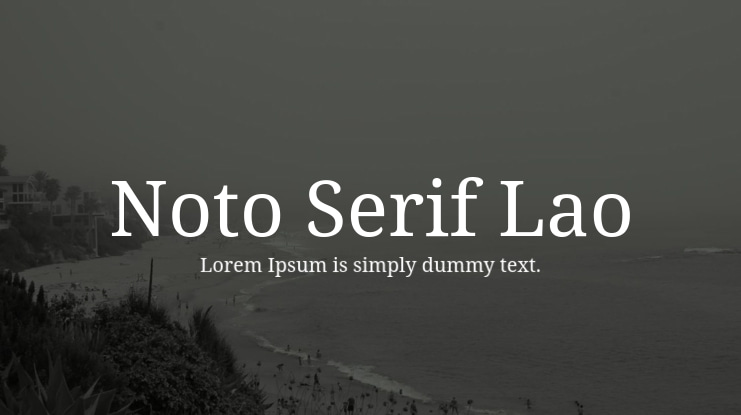 Noto Serif Lao Font