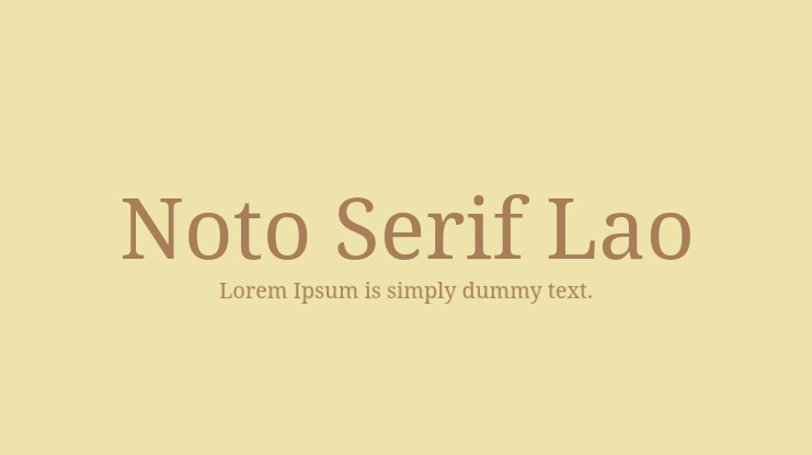 Noto Serif Lao Font