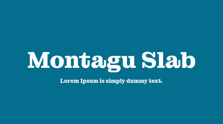 Montagu Slab Font