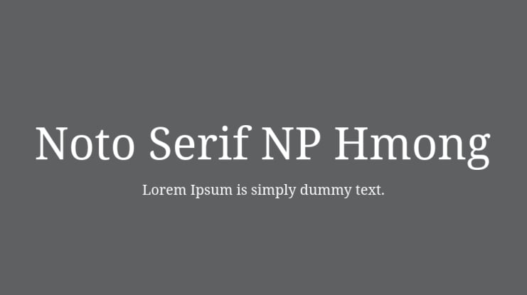 Noto Serif NP Hmong Font