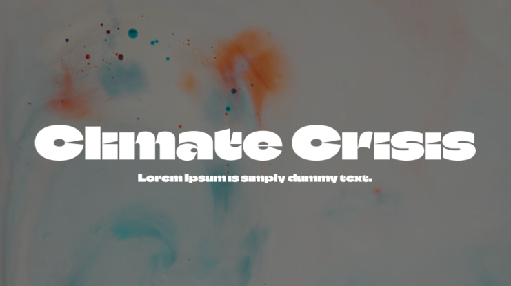 Climate Crisis Font