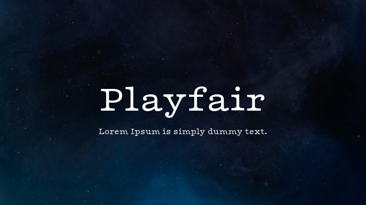 Playfair Font Family