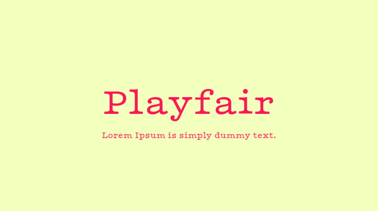 Playfair Font Family